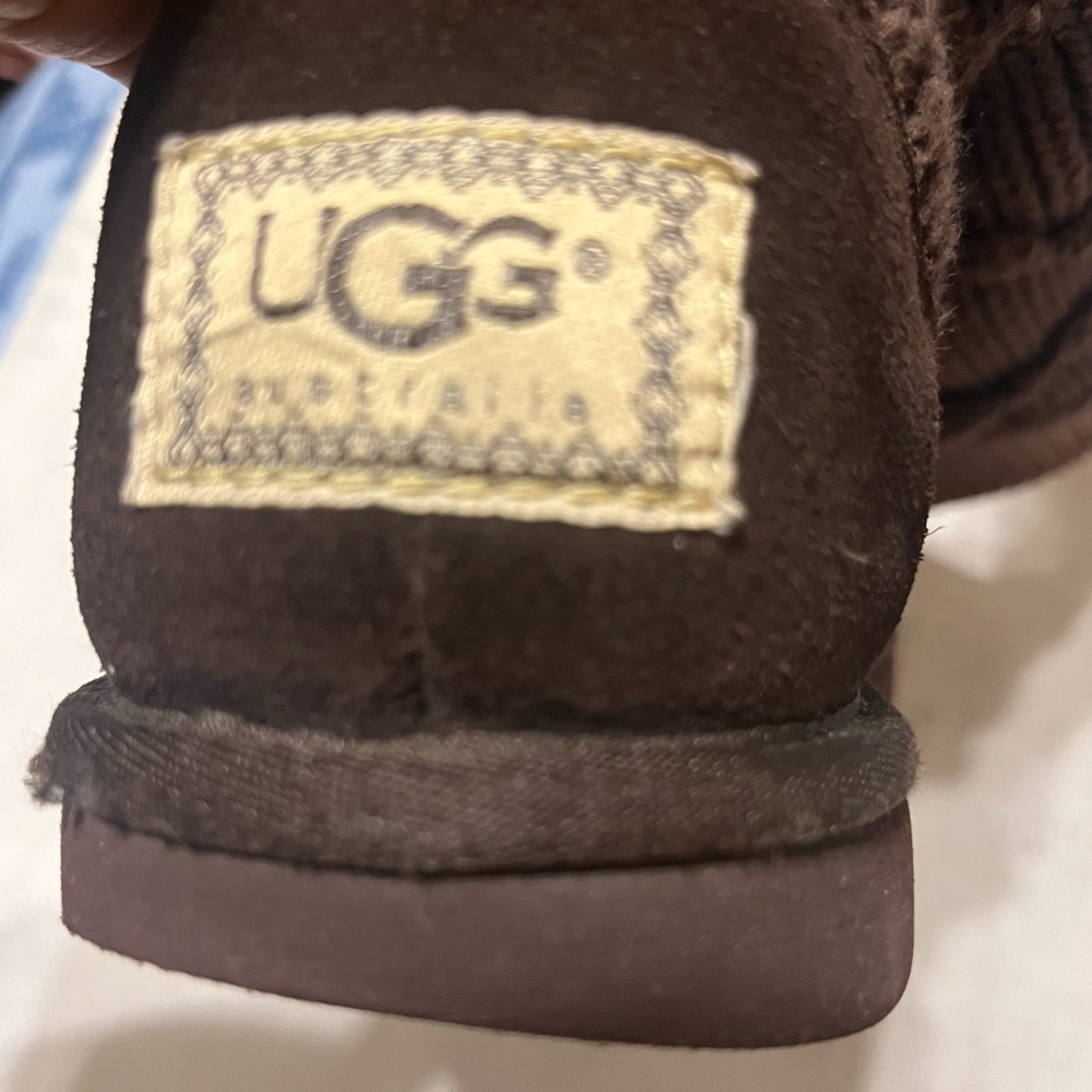 UGG 5879 Classic Argyle Knit Cardi Boot Brown sz 7 - Picture 6 of 7